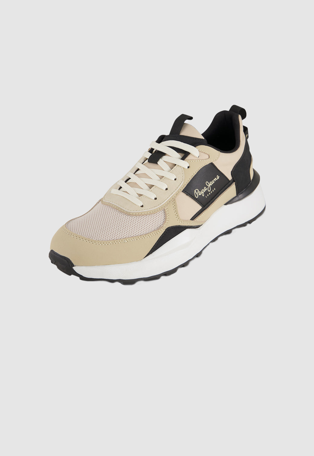 סניקרס לגברים בצבע בז' עם שחור