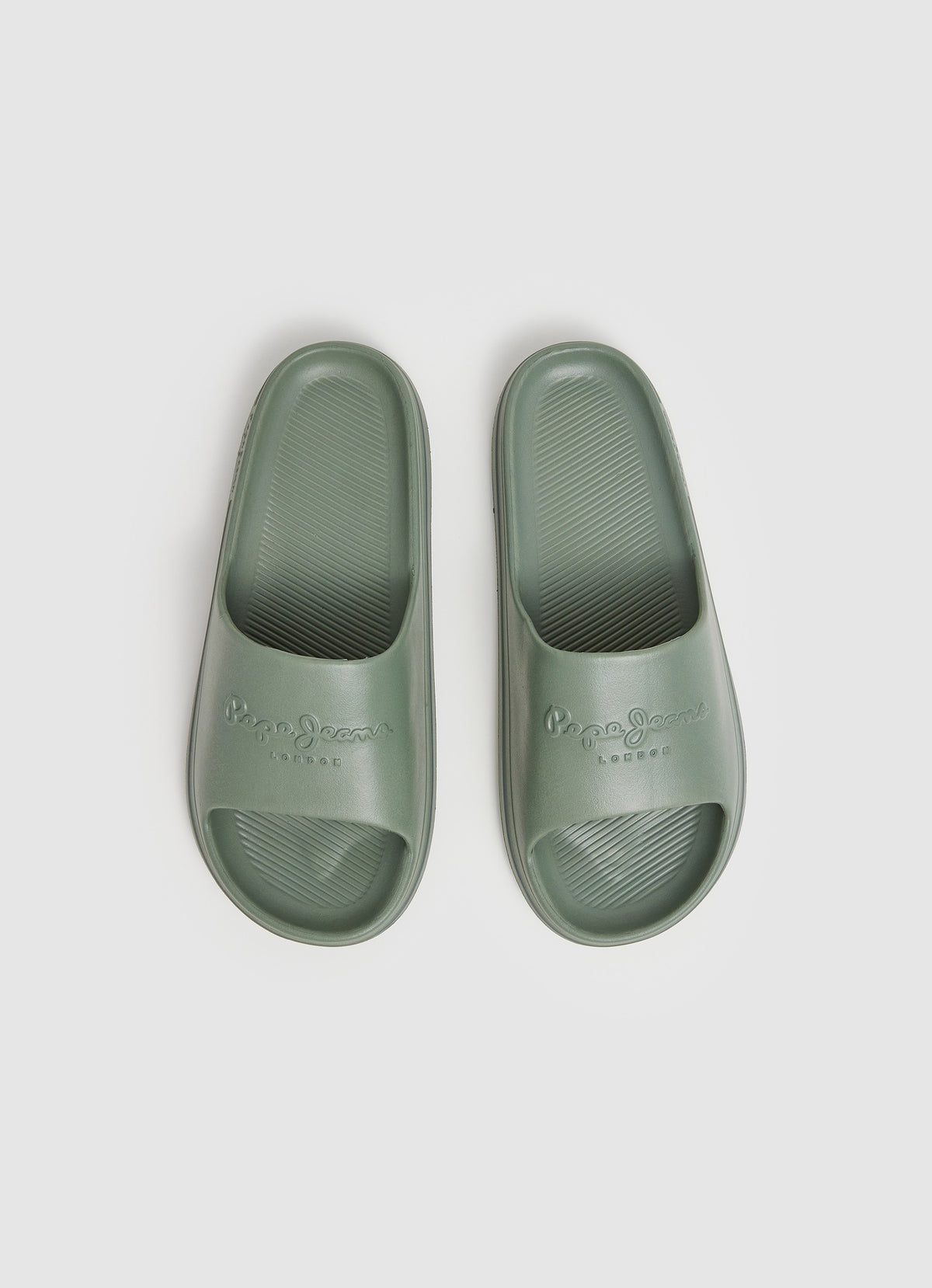 כפכפי BEACH SLIDE של Pepe Jeans לגברים בצבע ירוק זית