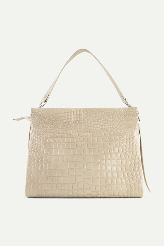 תיק Gemma בצבע קרם בז'