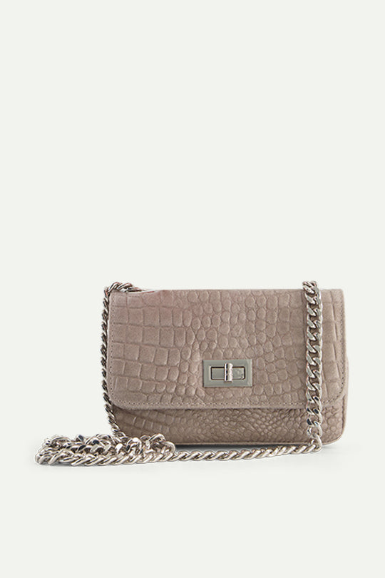 תיק כתף Barbara בצבע קפה