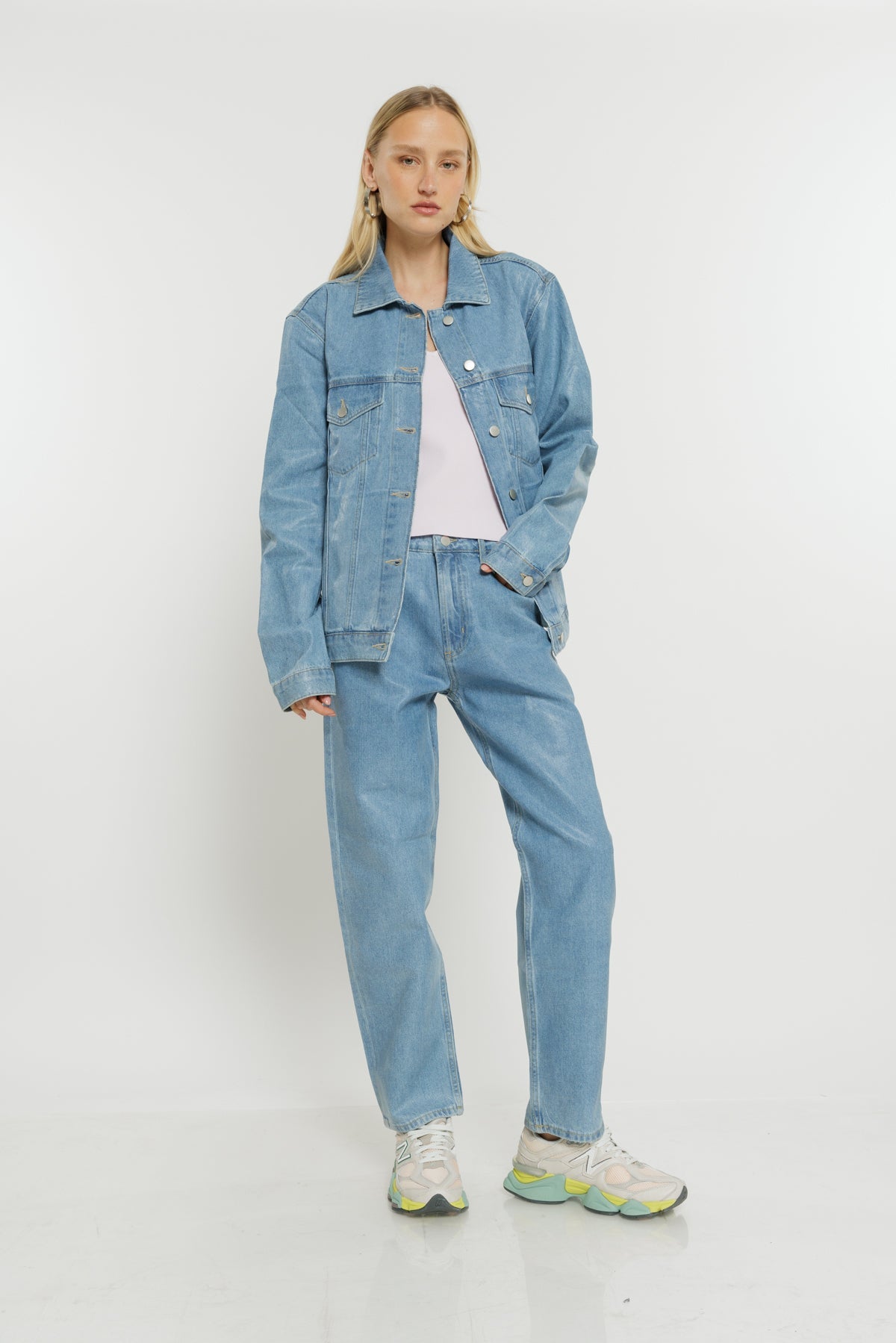 ג׳ינס PRATO בצבע כחול משופשף