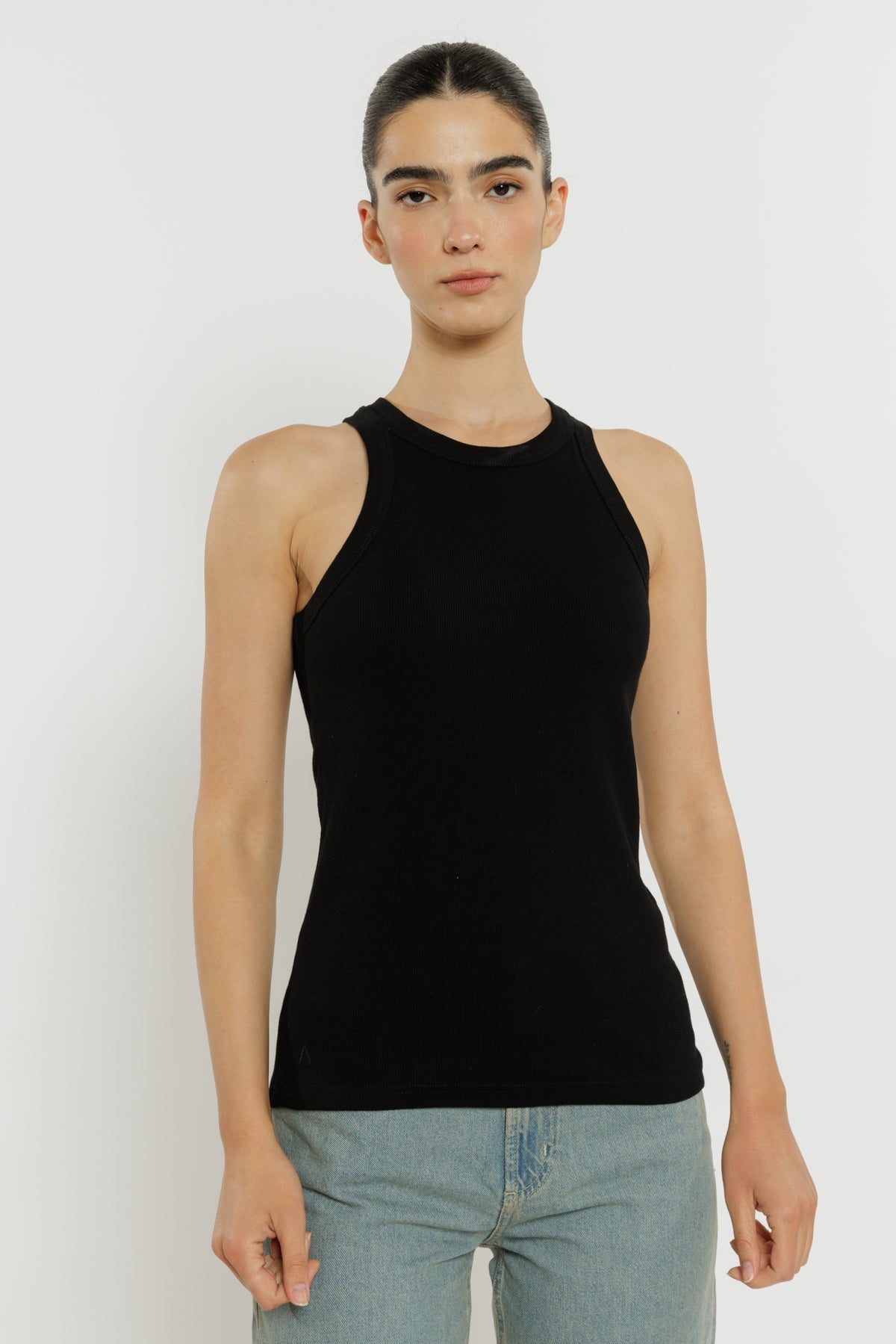 גופיית ריב Alina בצבע שחור