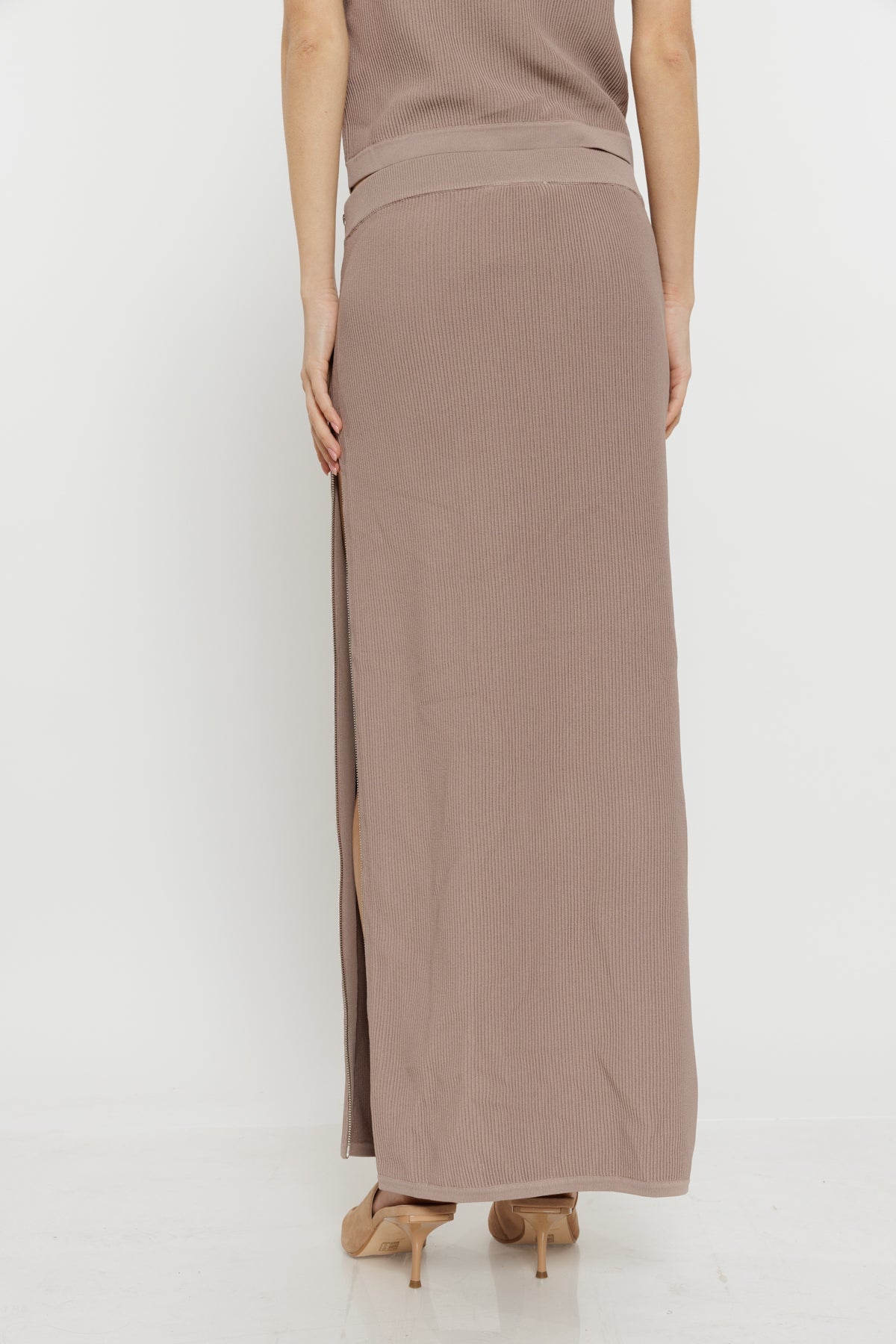 חצאית מקסי Amelie בצבע חום