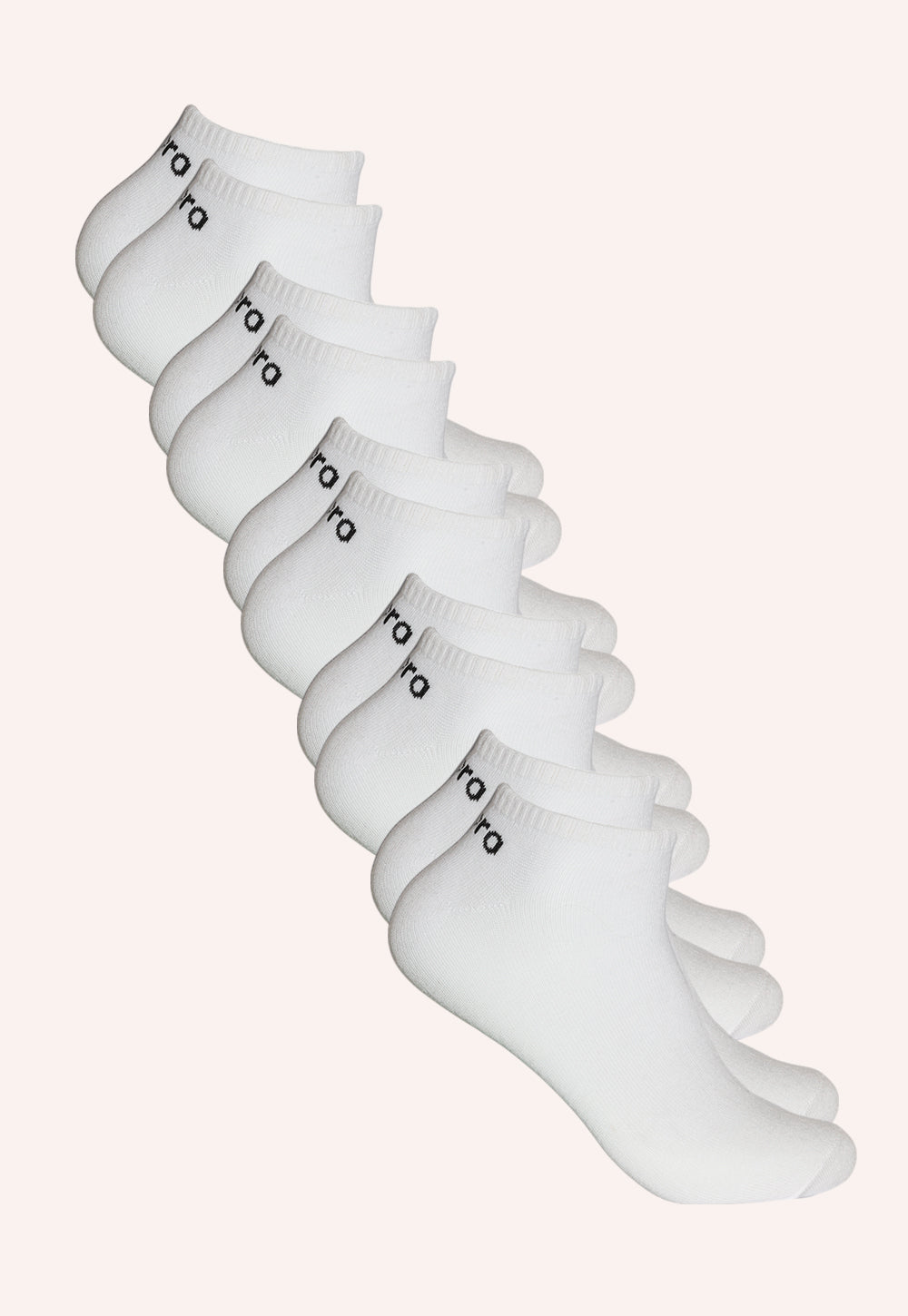 גרבי פוטיס לגברים בצבע לבן מארז 5 זוגות מידה 41–46