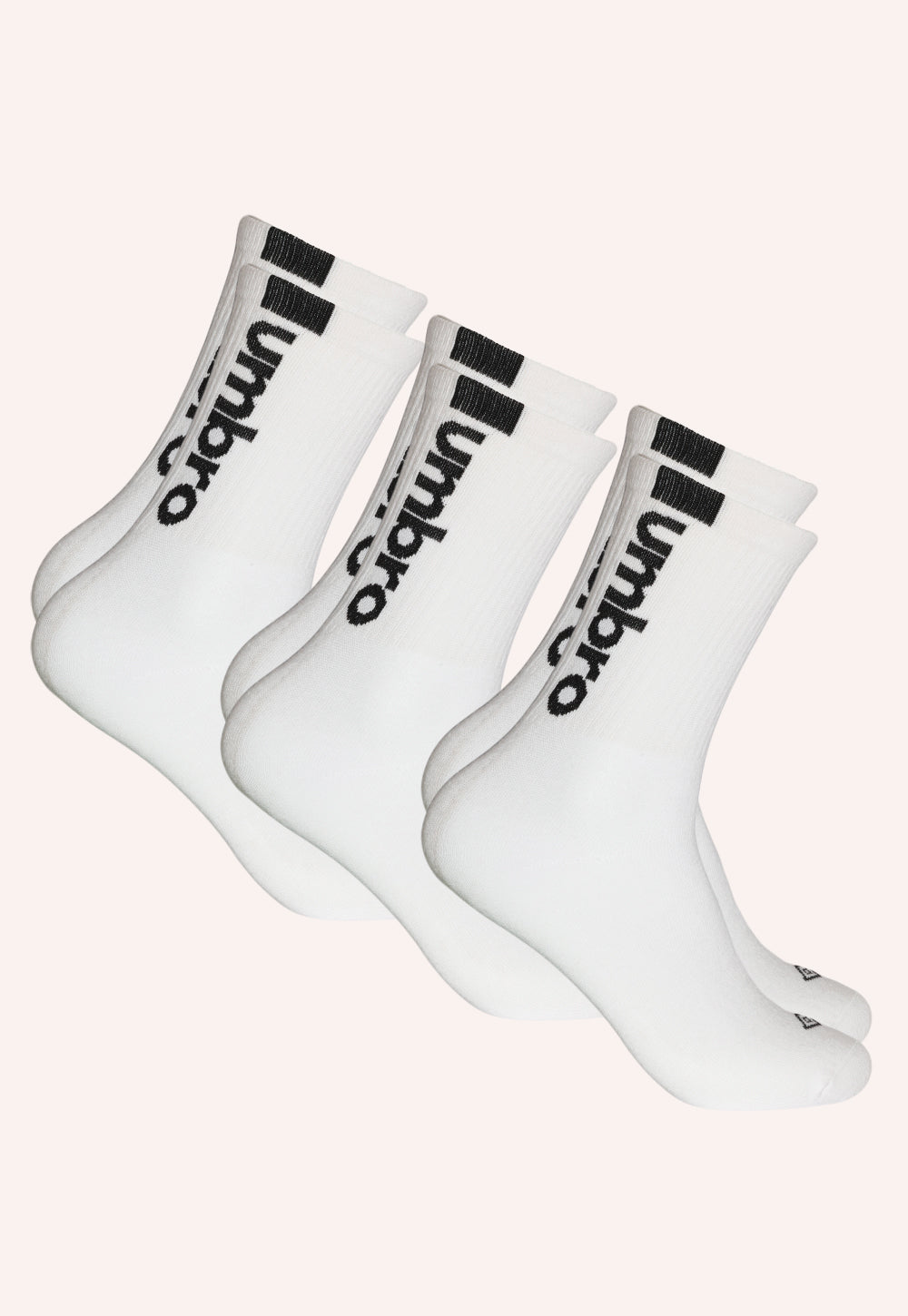 מארז 3 זוגות גרביים רגילות לנוער בצבע לבן – מידה 35–41