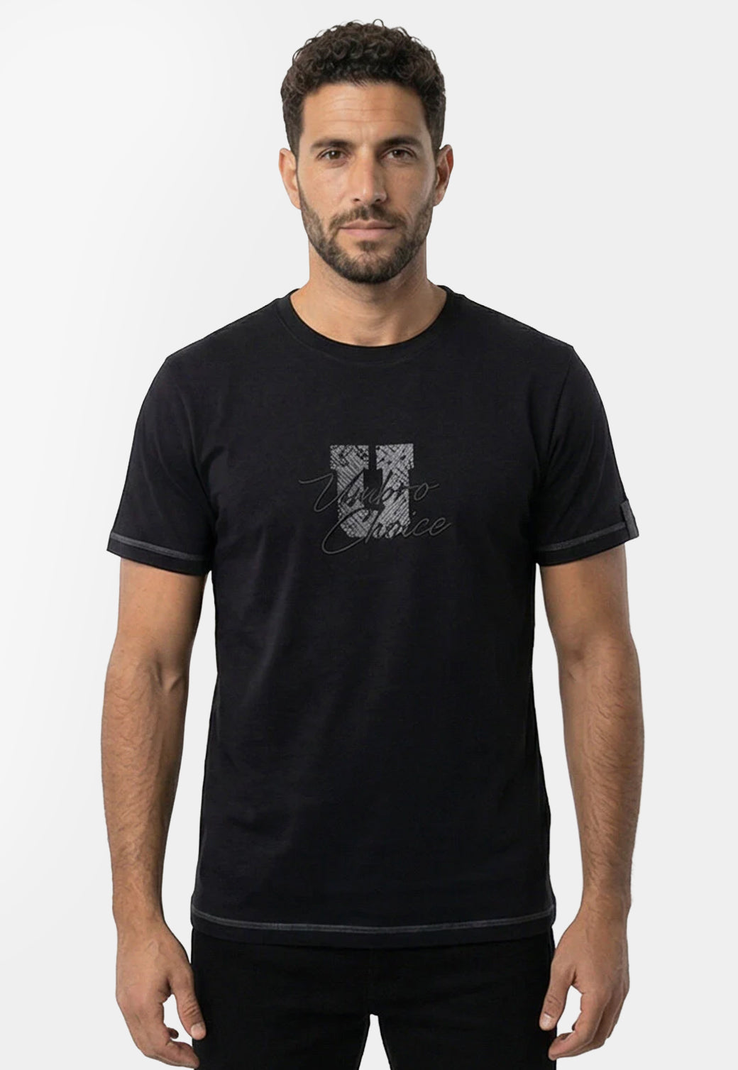 טי שירט UMBRO לגברים בצבע שחור עם הדפס Unusual Collection בגב