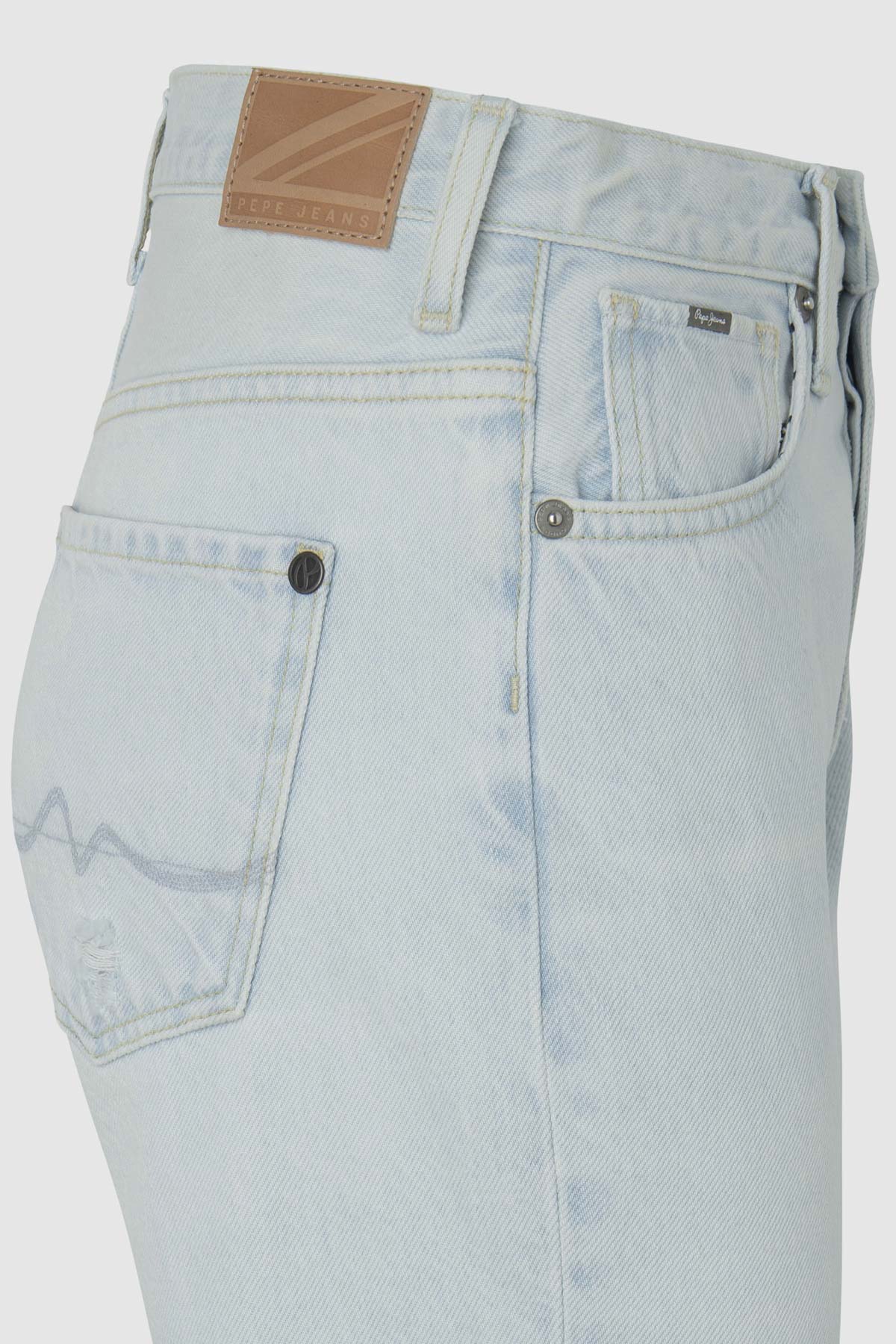 ג'ינס Celyn Sky Pepe Jeans לנשים בצבע כחול עם קרעים