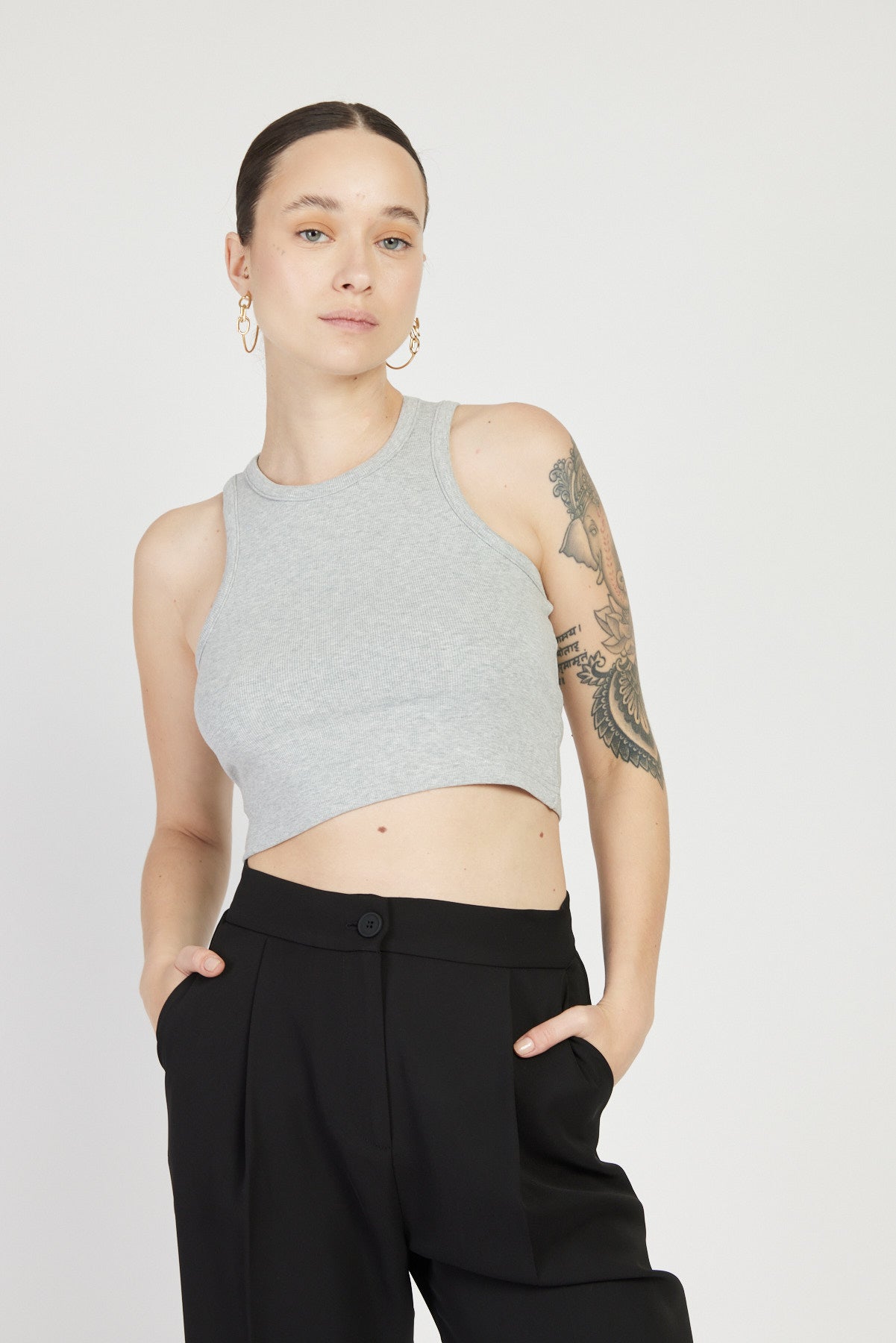 גופיית נומרו 14 בצבע אפור מלאנז'