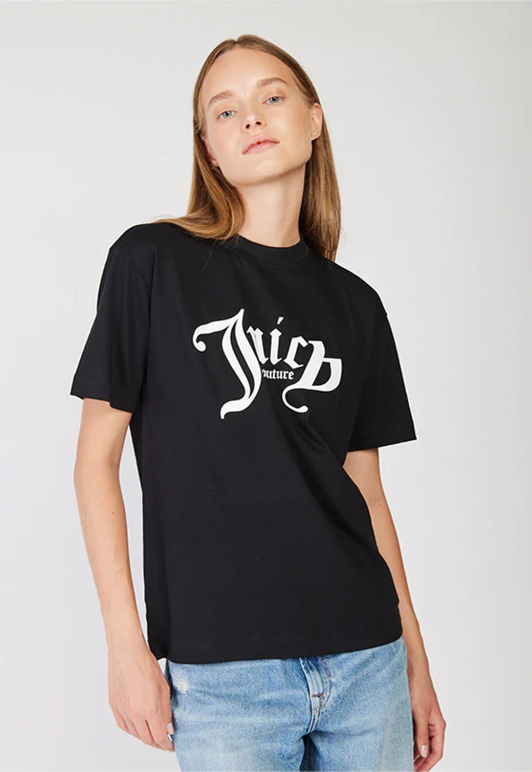 טי - שירט JUICY עם הדפס לוגו בצבע שחור - Juicy Couture