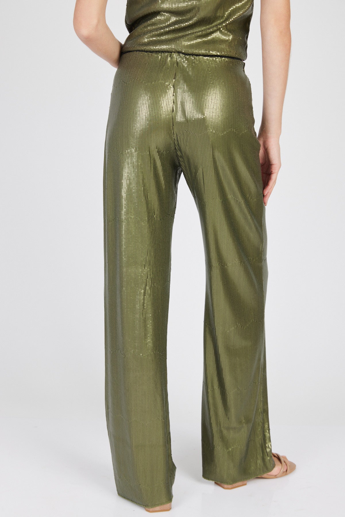 מכנסי פאייטים ויאנה בצבע ירוק