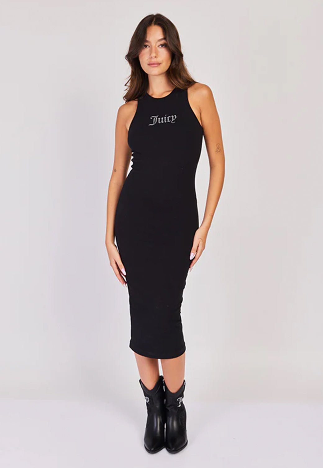 שמלה צמודה Jersey בצבע ירוק - Juicy Couture