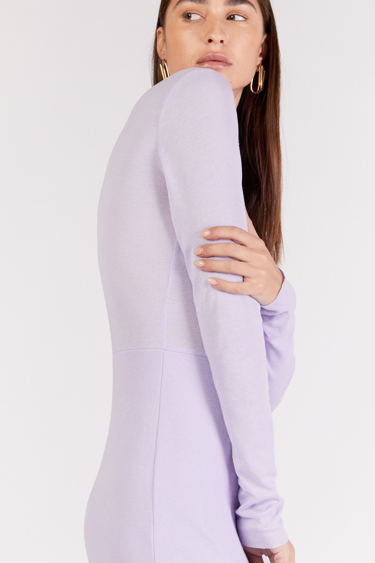 שמלת Knit בצבע סגול