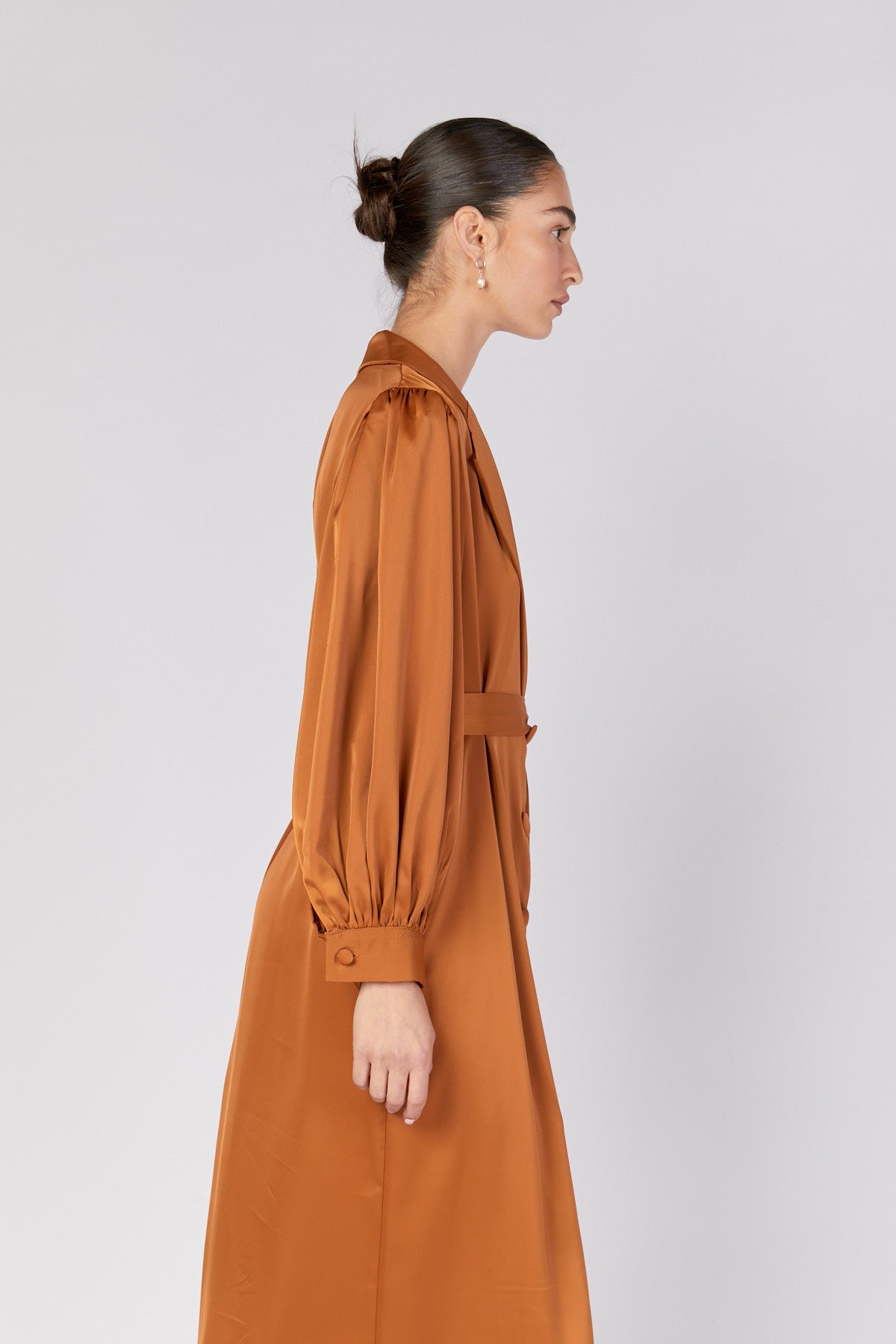 שמלת מרייט בצבע חמרה