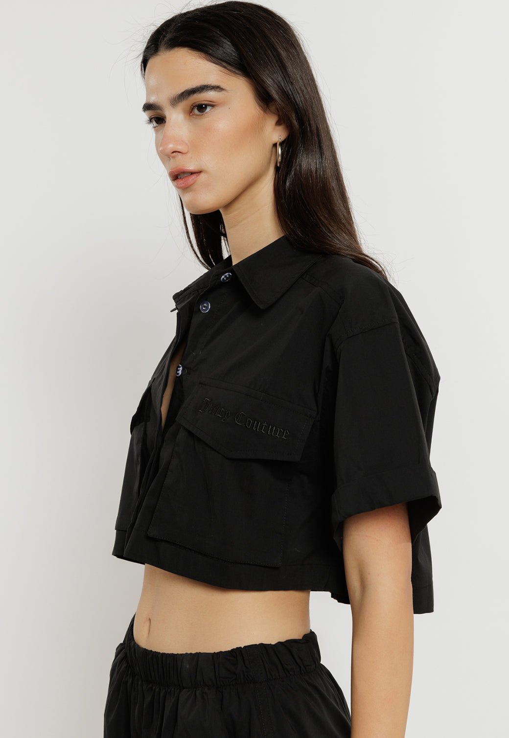 חולצת קרופ מכופתרת Charlie נשים - Juicy Couture