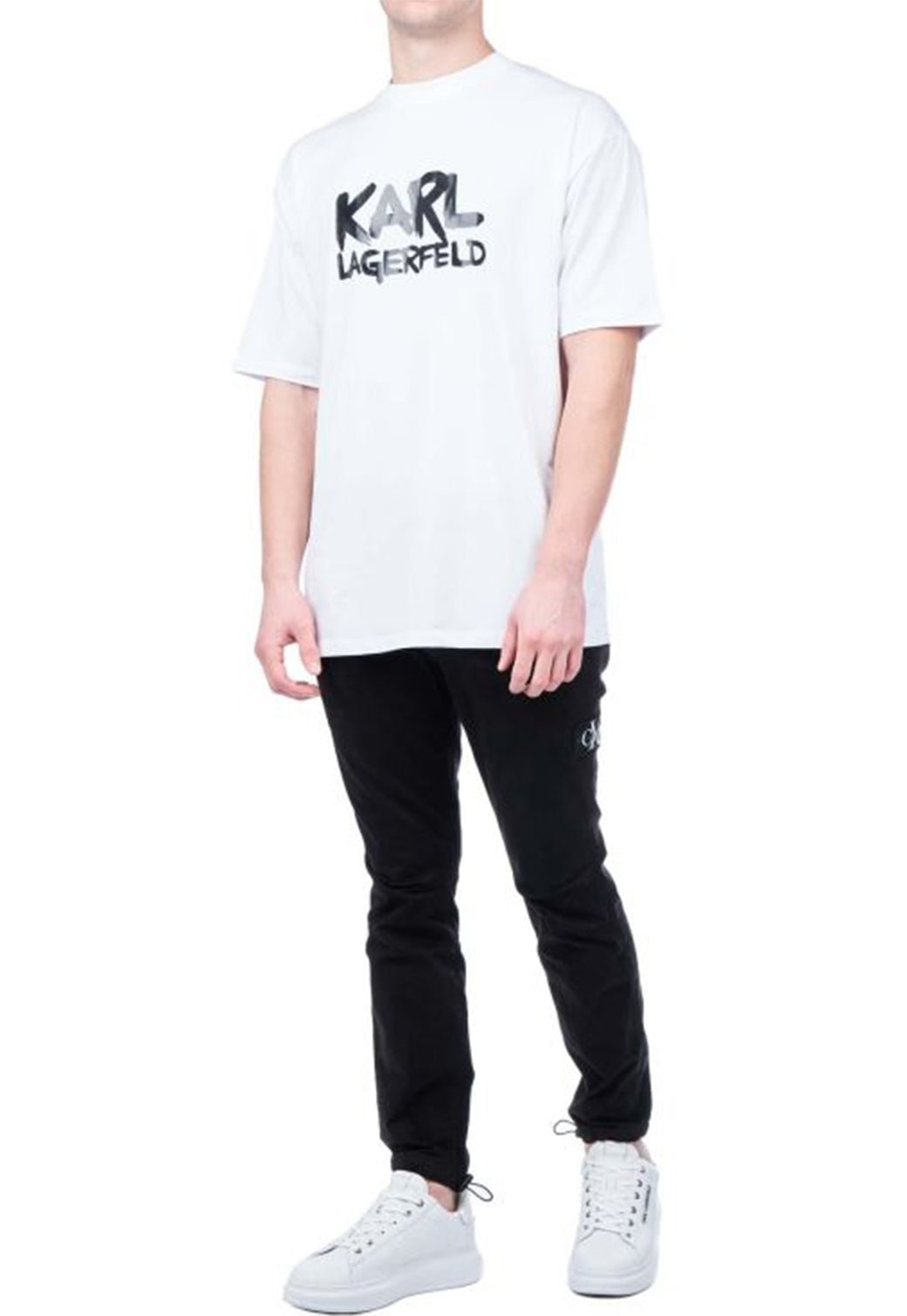 טי שירט קצרה Crewneck לגברים - Karl Lagerfeld