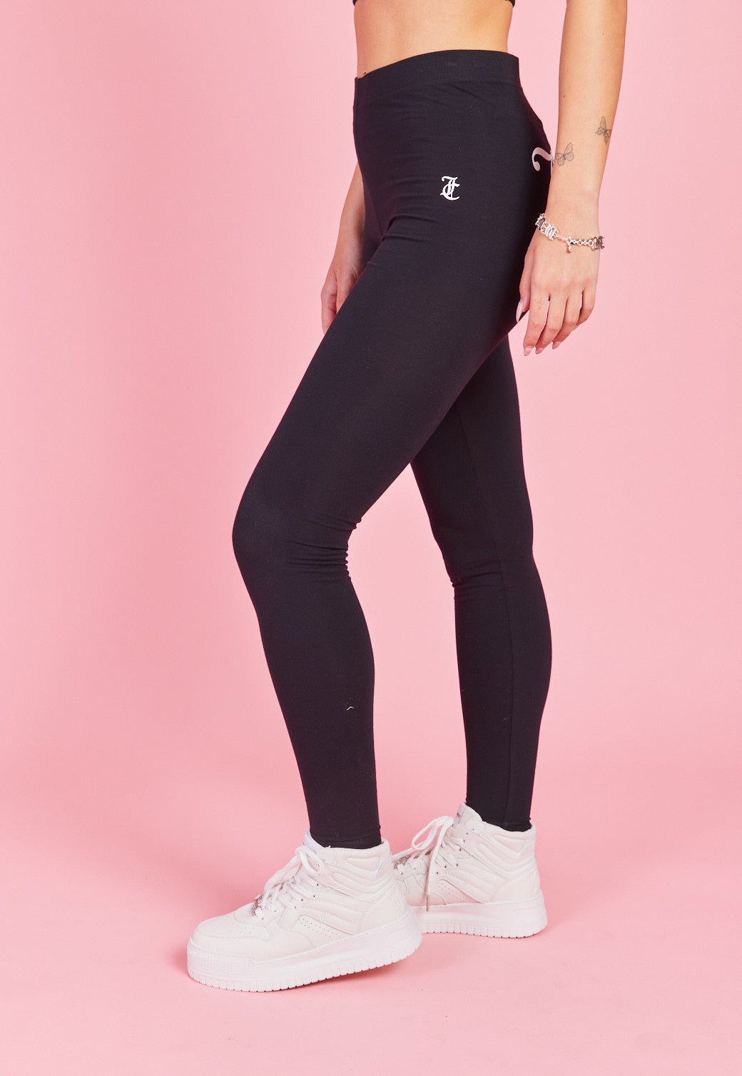 טייץ ארוך עם הדפס לוגו לנשים - Juicy Couture