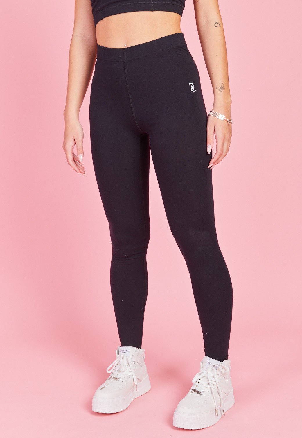 טייץ ארוך עם הדפס לוגו לנשים - Juicy Couture