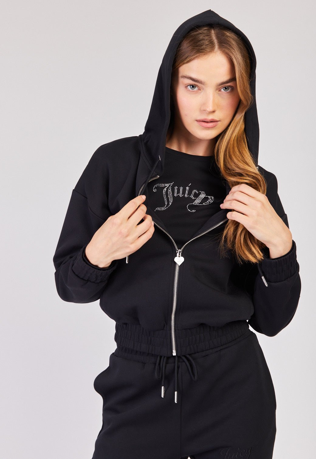 קפוצ'ון עם לוגו נשים - Juicy Couture