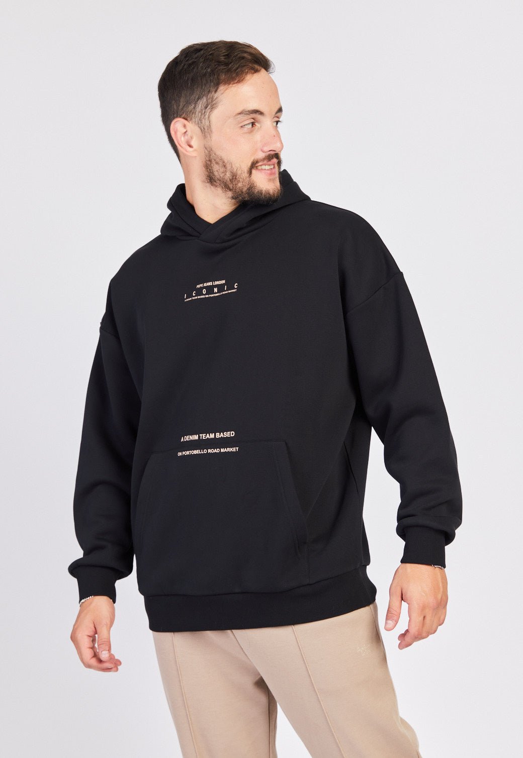 סווטשירט קפוצ'ון פוטר עם הדפס לגברים - Pepe Jeans