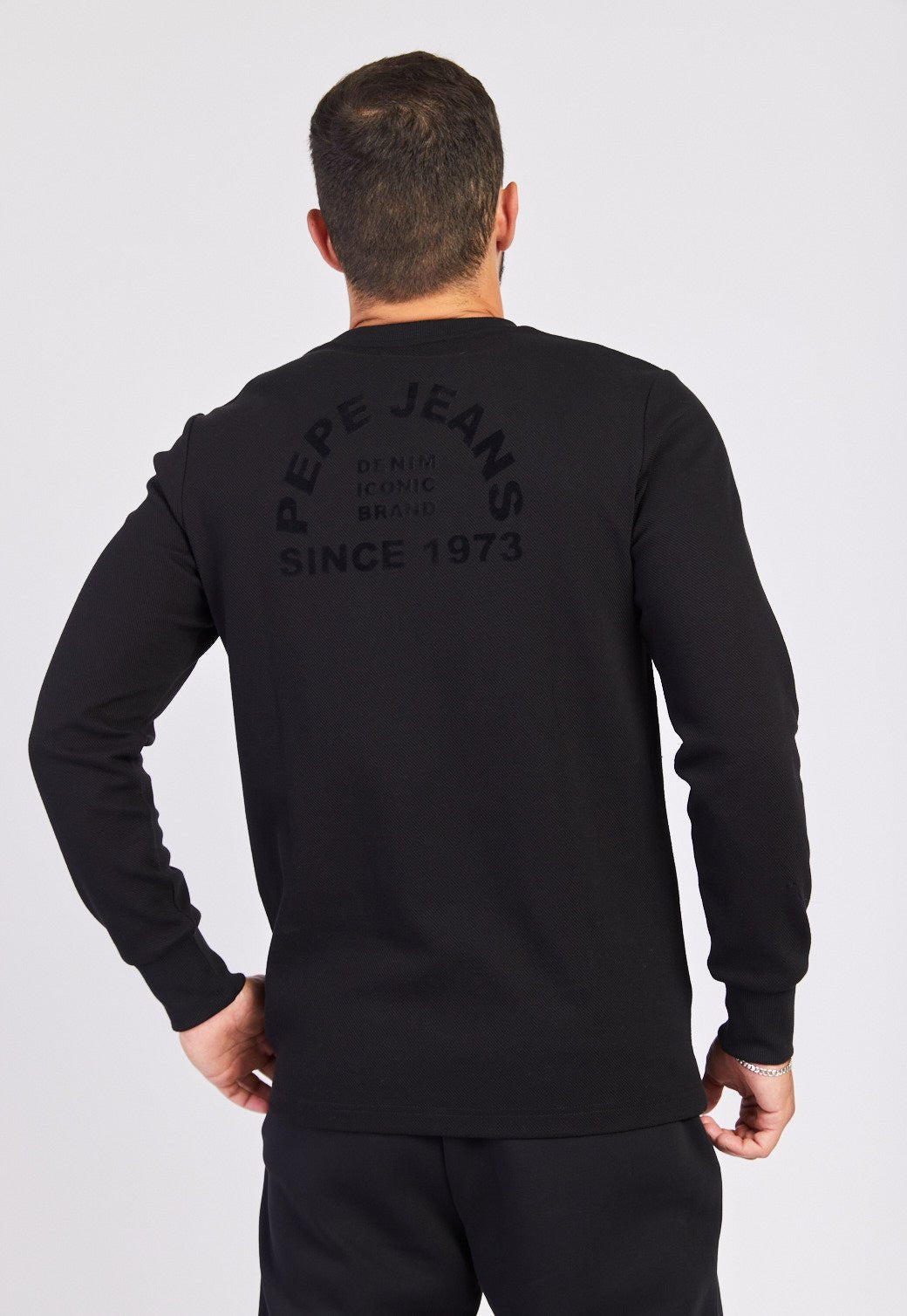 סווטשירט חולצה דריל לוגו גב לגברים - Pepe Jeans