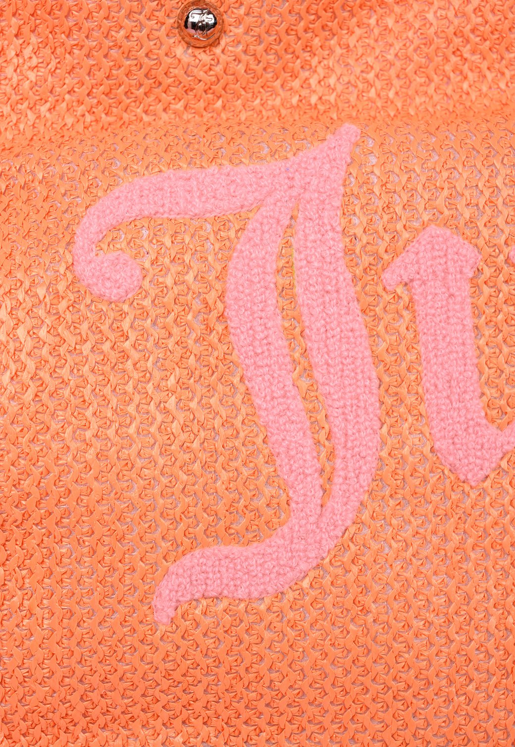 תיק שופינג גדול עם מגה לוגו מבד רפיה - Juicy Couture