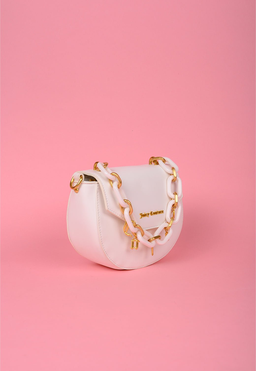 תיק כתף מגורען עם שרשרת - Juicy Couture