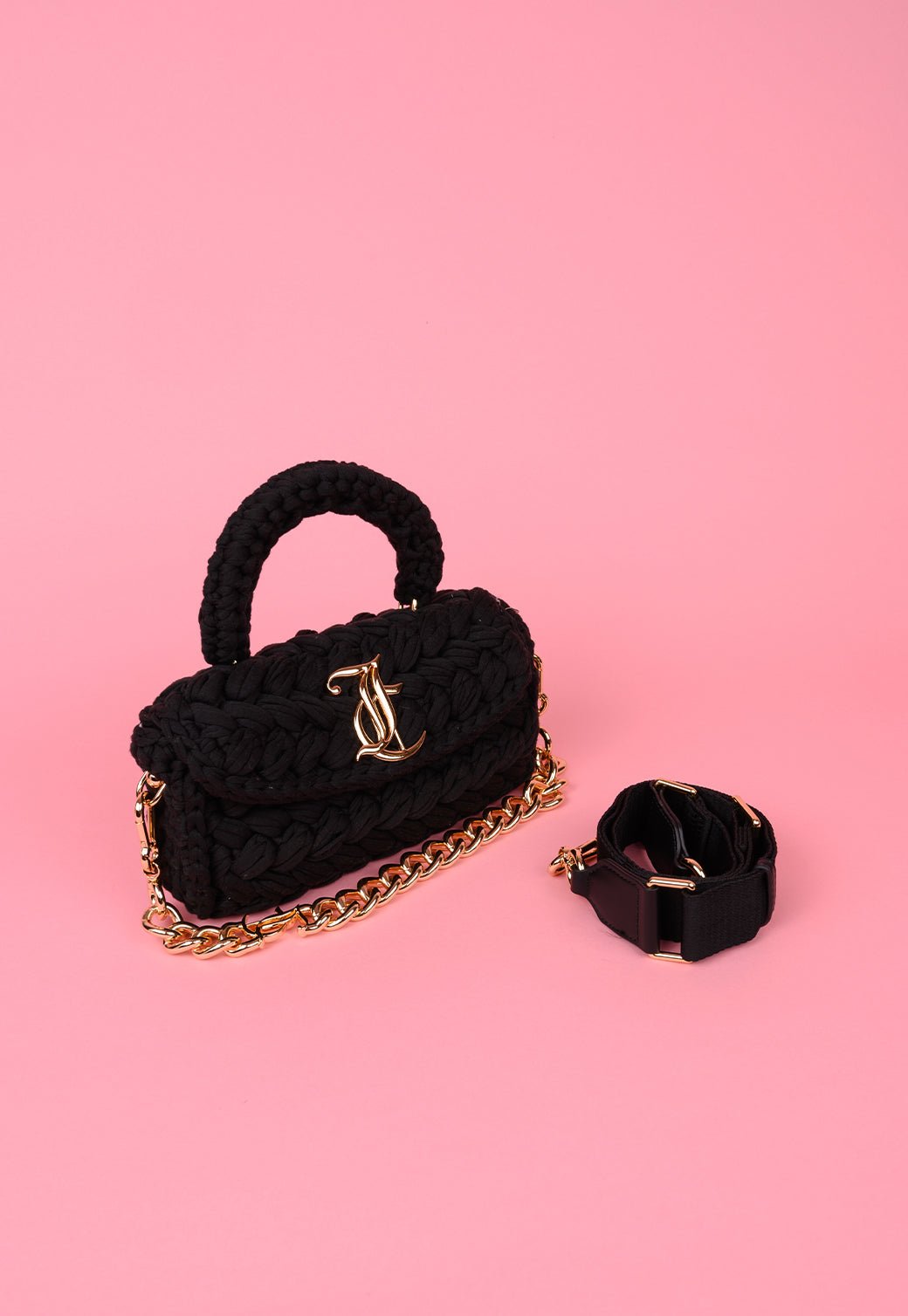 תיק כתף סרוג עם שרשרת - Juicy Couture