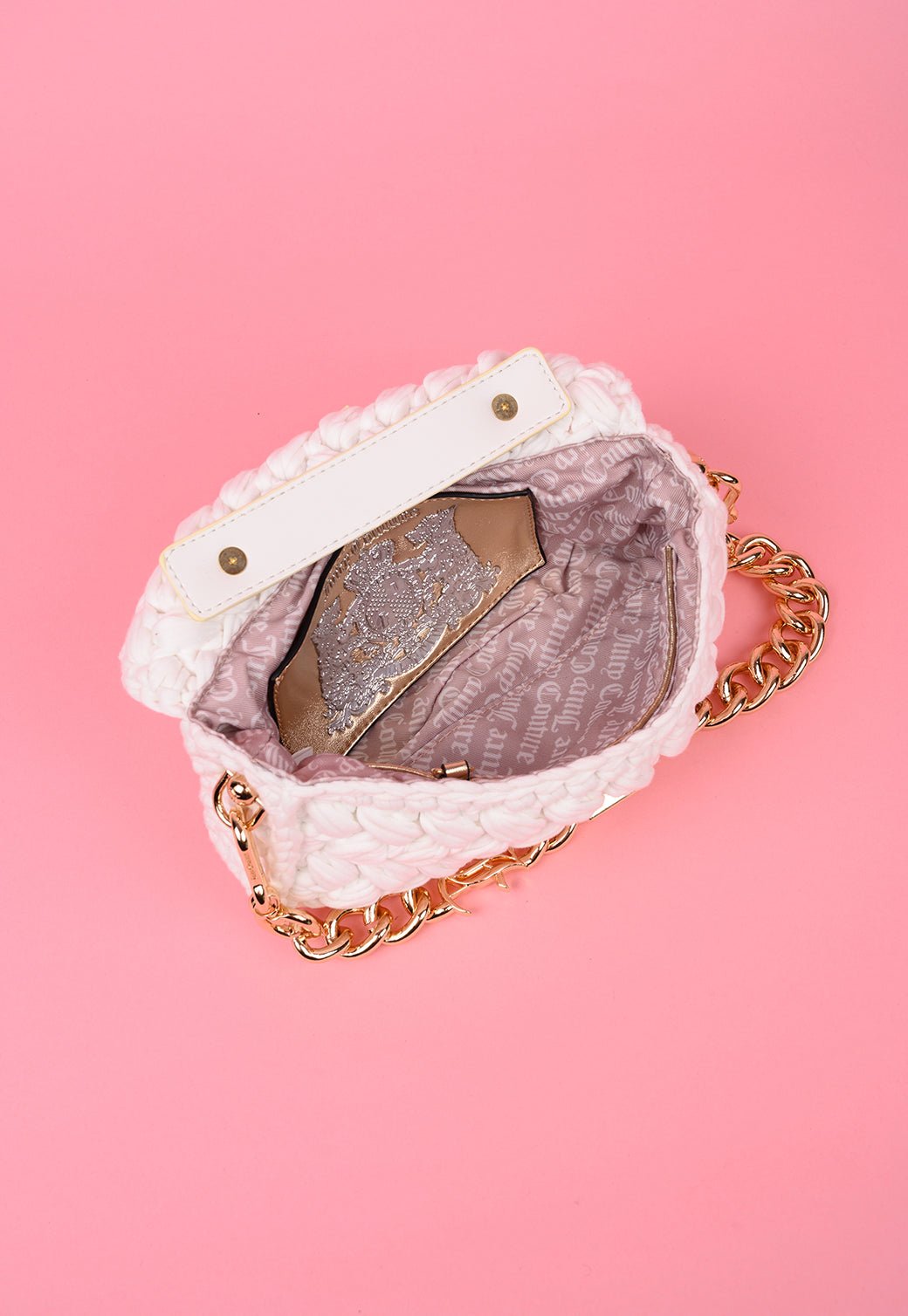 תיק כתף סרוג עם שרשרת - Juicy Couture