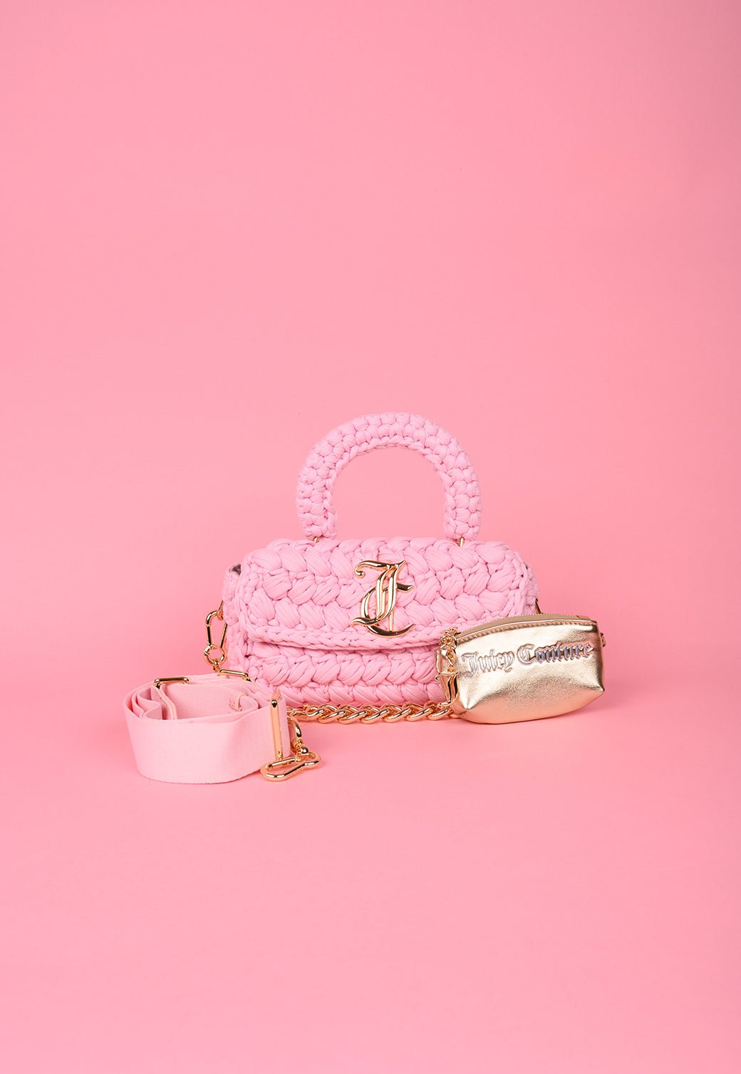 תיק כתף סרוג עם שרשרת - Juicy Couture