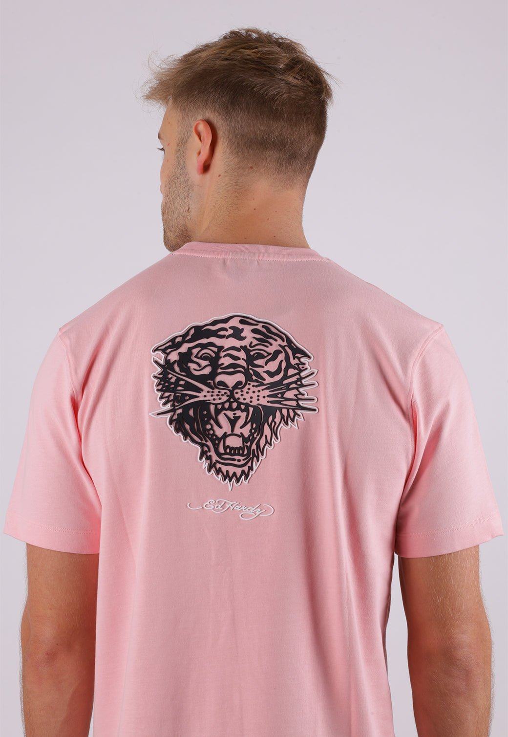 חולצת אוברסייז הד הרדי כותנה EH2326567 ורוד 31 - Ed Hardy